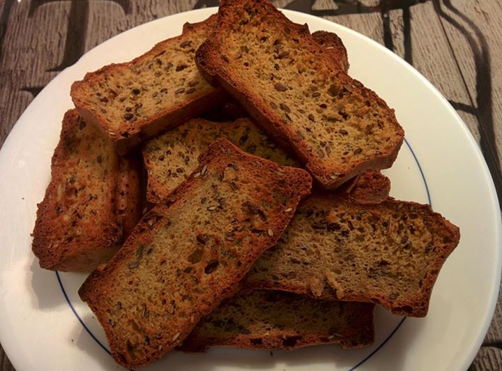 Biscotes proteicos de avena y lino