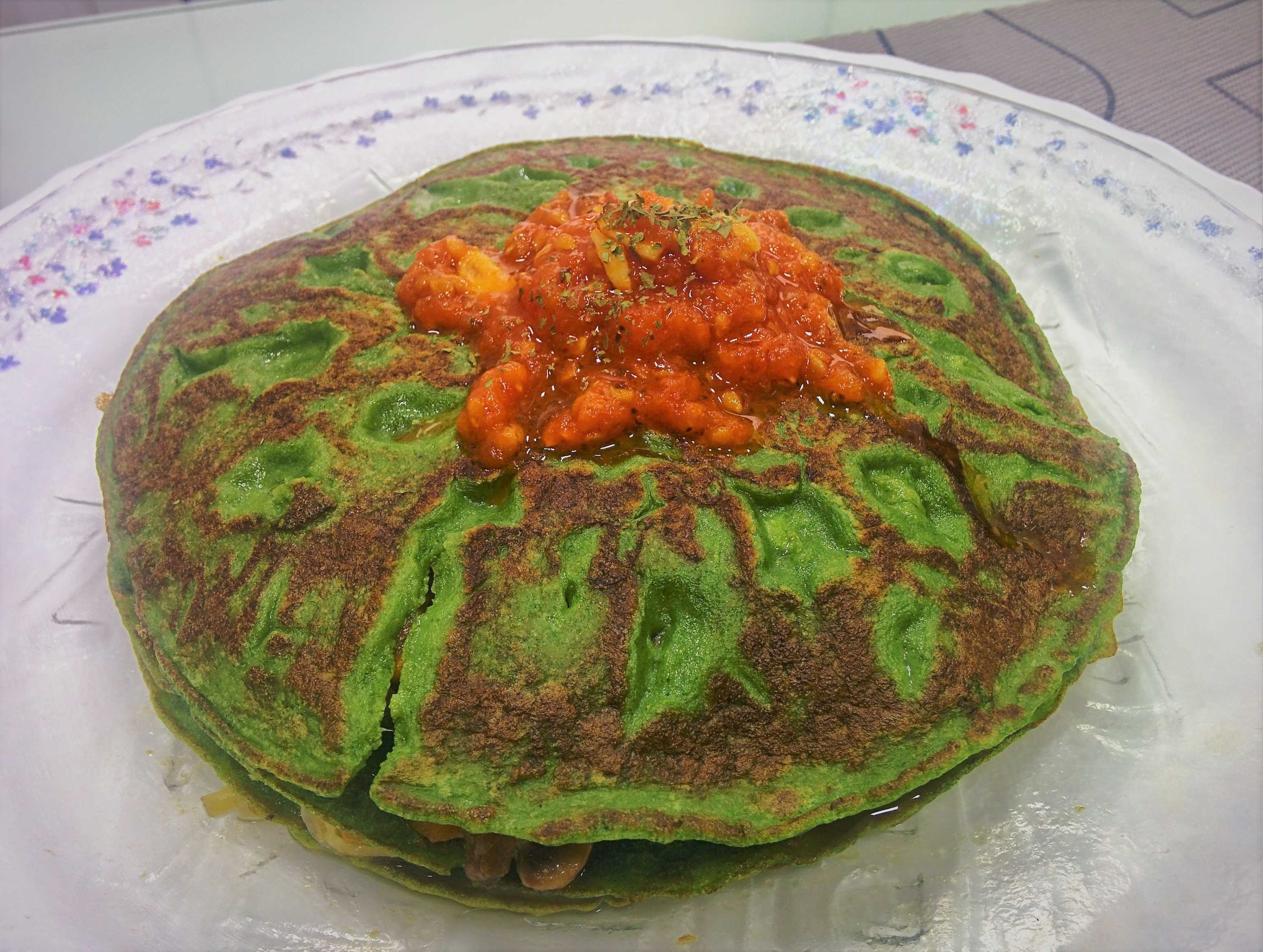 Pastel de crepes vegetal