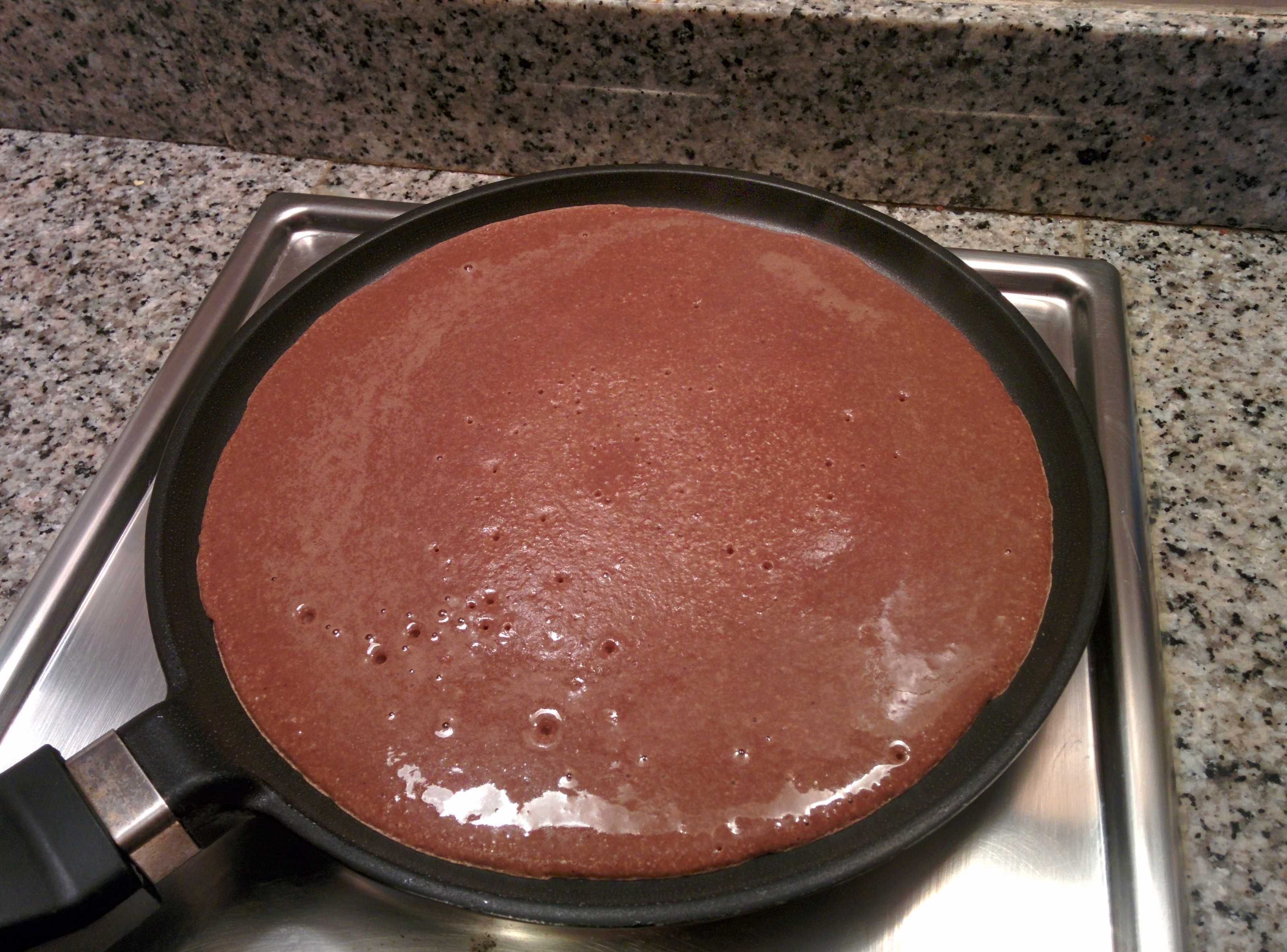 Crepes ligeras de cacao (sin gluten)