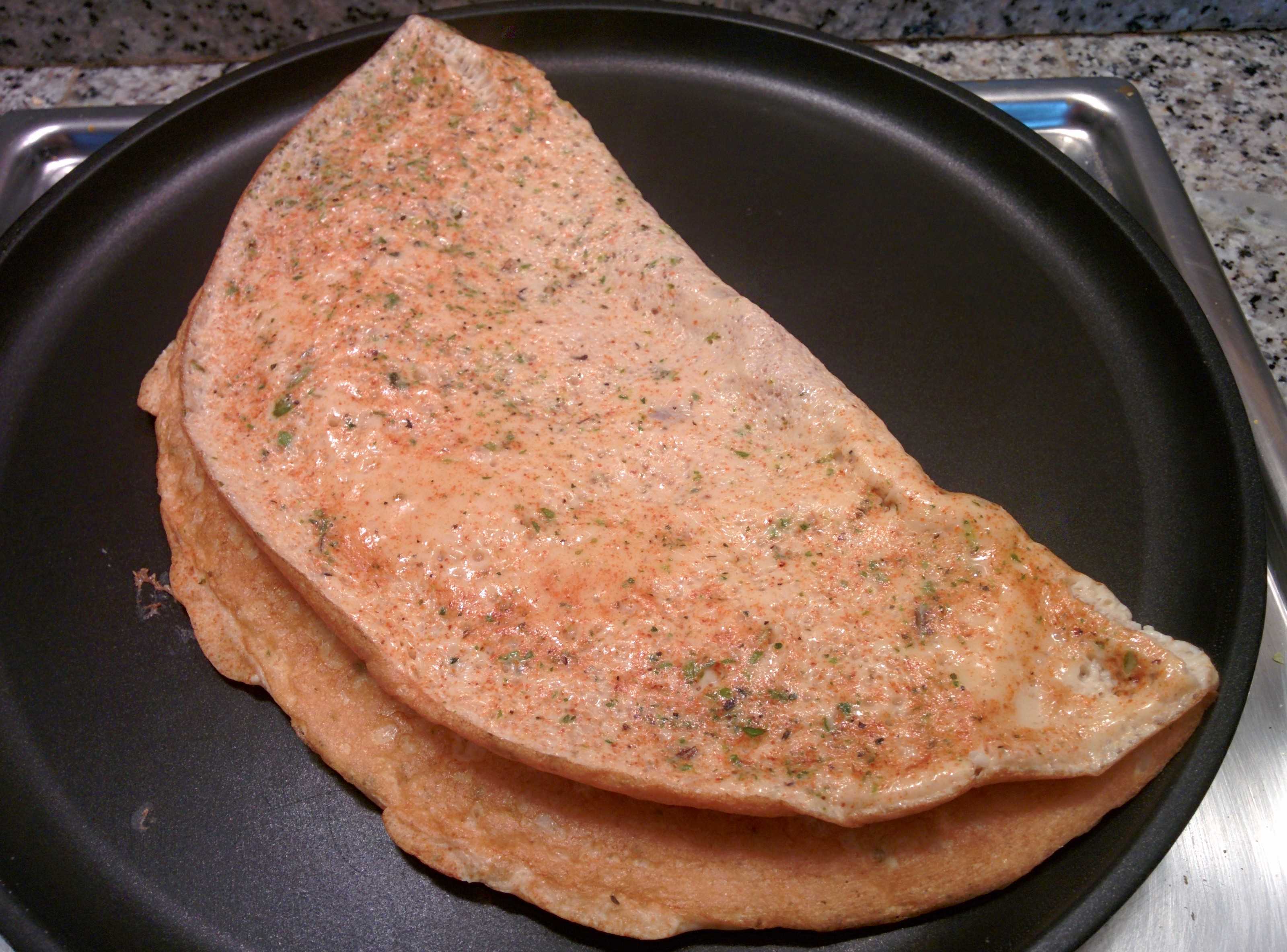 Tortilla de claras con sabor