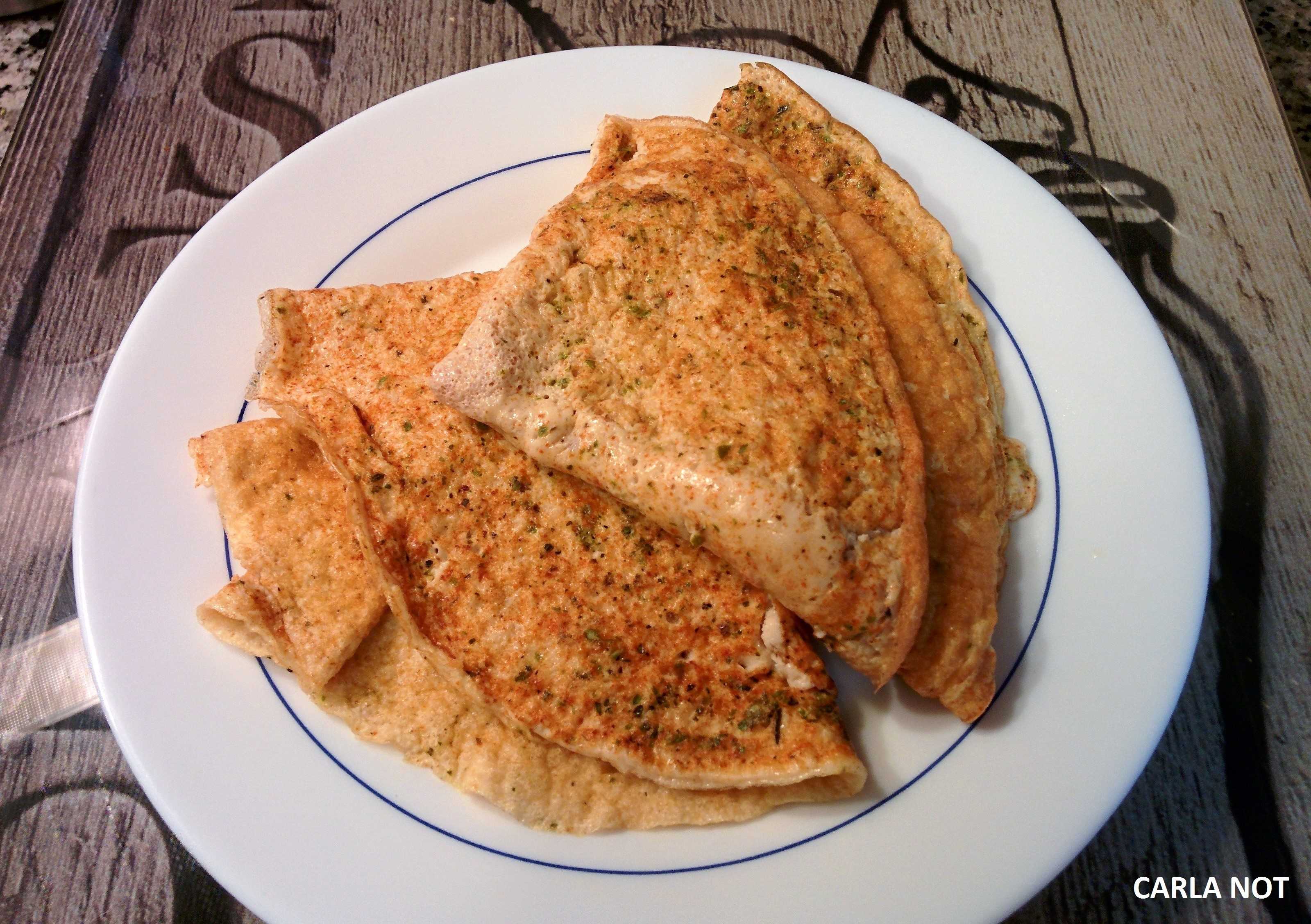 Tortilla de claras con sabor