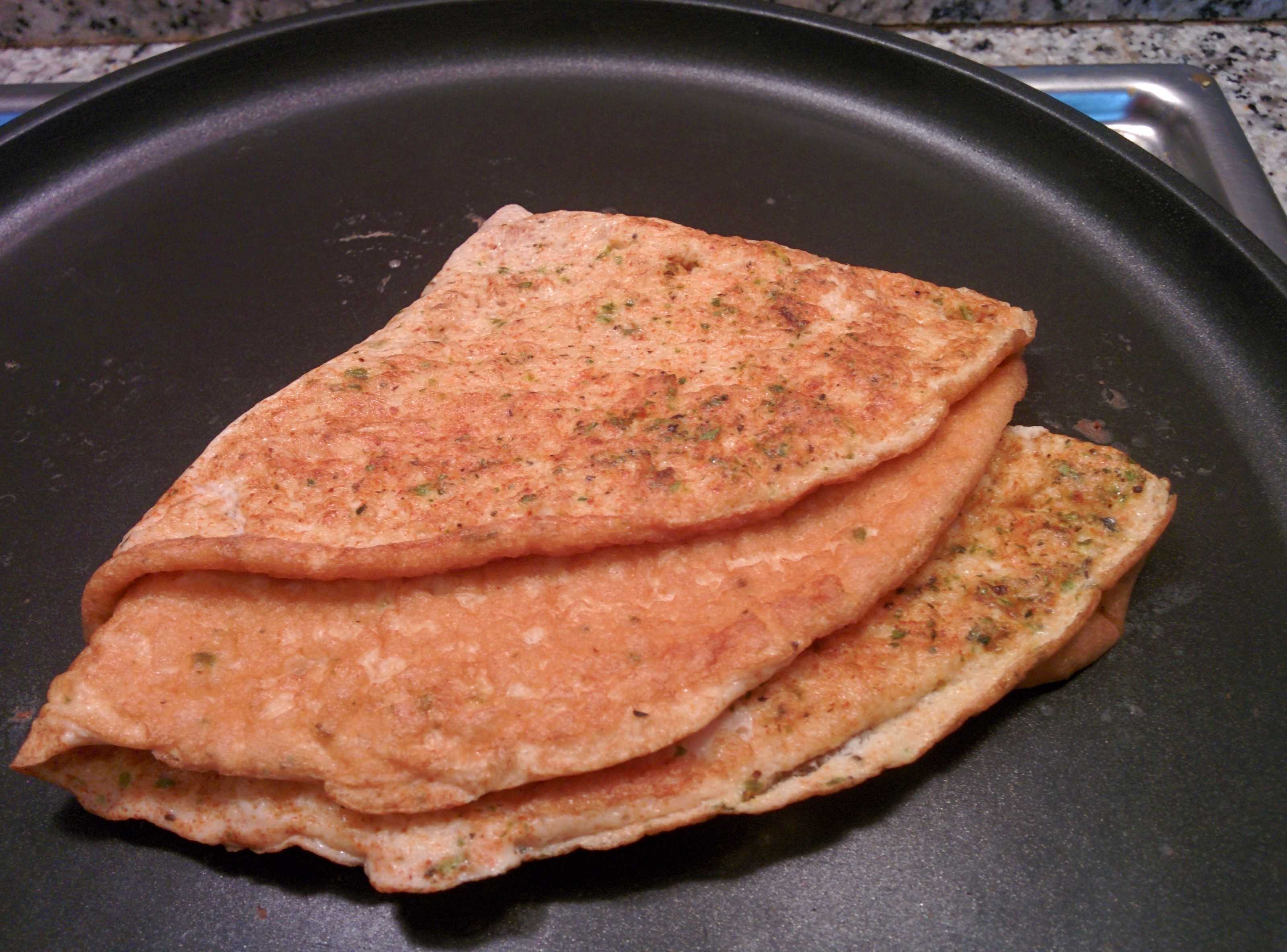 Tortilla de claras con sabor