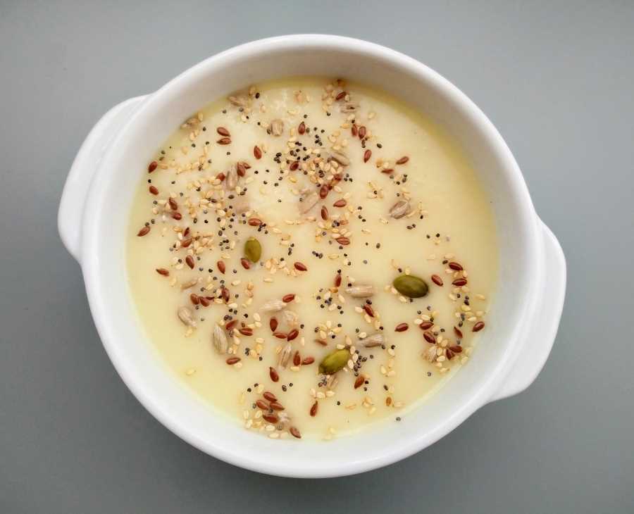 Vichyssoise ligera con semillas