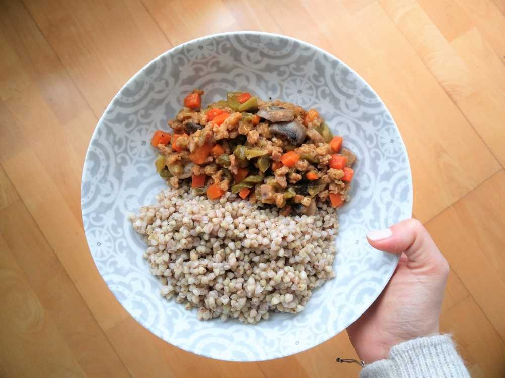 Trigo sarraceno con verduras y soja