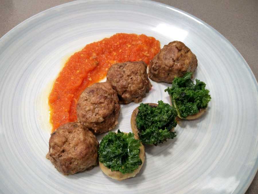 Albóndigas con kale